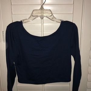 Blue crop top
